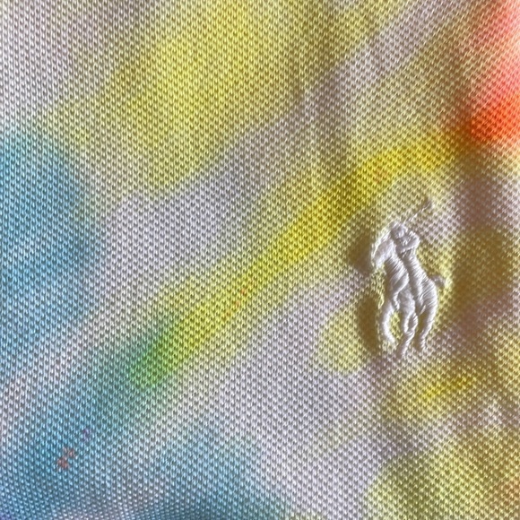 Cotton Polo, 1 of a kind ready for Dead Shows! Bright rye dye colors! - Picture 2 of 11